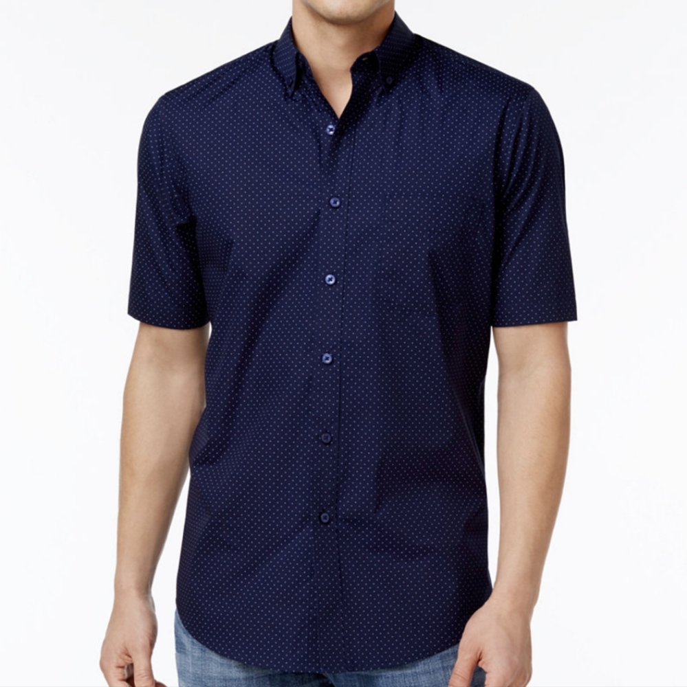 Club Room Short Sleeve Dress Shirt